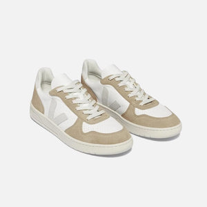 Veja Sneakers V-10 Chromefree Leather Extra-White Natural Sahara