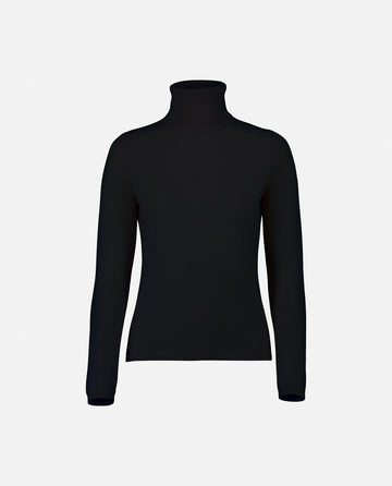 Allude Tops Turtleneck Sweater in Navy