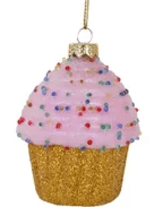 Cody Foster Ornaments Pink Tiny Cupcake Ornament
