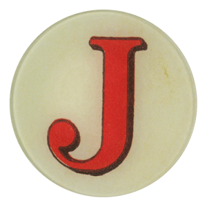 John Derian Table Top Red Letter Plate